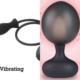 NXY Vibrators Inflatable Anal Plug Dildo Vibrator Wireless Remote Control Male Prostate Massager Big Butt Plugs Anus Dilator Sex Toys For Men 1120