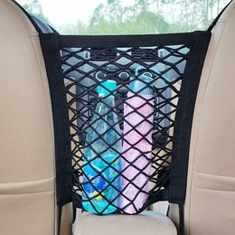 30*25cm Strong Elastic Car Organiser Seat Back Storage Mesh Net Bag Between Bags Luggage Holder Pocket Styling