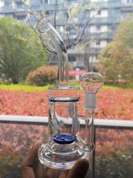 8.2"bongs tornado cyclone turbine percolator disc glass recycler smoke water pipes tobacco14.5mm joint