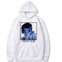 Anime Perfect Blue Hoodie Hip Hop Casual Loose Print Streetwear Unisex Y0804