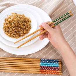 Wholesale Bamboo Chopsticks Reusable Chinese Style Chopstick Classic Natural Bamboo Chop Sticks Dishwasher Safe 9 1/2 Inches