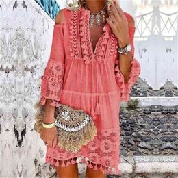 Product Summer Women Casual Loose Dresses Trendy Chic Holiday Cute Fashion 5XL Elegant Free Lady 210525