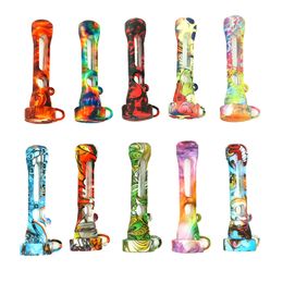 Colourful Silicone Pipes Smoking Glass Pipes Ultimate Tool Tobacco Pipes Oil Herb Bowl Multi Colours Mini Tobacco Pipe Cigarettes Holder