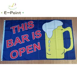 This Bar Is Open Beer Flag 3*5ft (90cm*150cm) Polyester flags Banner decoration flying home & garden Festive gifts