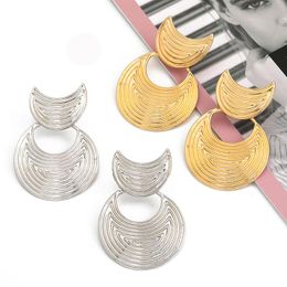 Exaggerated Cold Wind Earring for Women Fashion Gold Metal Drop Dangle Earring Statement Luxury Ear Ring Jewelry Accessory