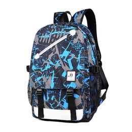 Men's Backpack USB Charging School Bags Fashion Casual Travel Anti-Theft Waterproof Laptop Men Backpacks for Boys Girls