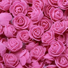 DHL 2cm Decorative Flower Teddy Bear Rose PE Foam Artificial Bouquet For Home Wedding Decoration DIY Wreath Fake