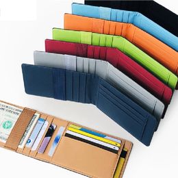 Men Women Card Package Bags Multi-card Pocket Change Passport Holder Card Bag Wallet Business Card PU Leather Candy Wallet