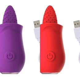 NXY Vibrators Soft Tongue Licking Vibrator G spot Clitoral Stimulator Mini Clit Sex Toys for Women Rechargeable Nipple Female Masturbator 1118