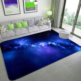 Carpets Nordic 3D Space Universe Planet Printed Carpet Galaxy Mat Anti-slip Area Rug For Living Room Bed Large