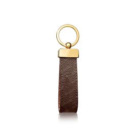 2021 Keychain Key Chain Buckle Keychains Lovers Car Handmade Leather Men Women Bags Pendant Accessories 5 Color 65221 with box dust bag