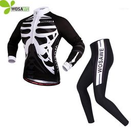 Racing Sets WOSAWE Roupa De Ciclismo Esqueleto Cycling Suits Men Silicon Gel Padded Bicycle Clothing Set Motocross