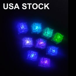 Colourful incandescente cubetti di ghiaccio luci di vino vetro decorazione a LED fluorescente blocco lampeggiante sensore sensore a induzione della lampada di san di San Valentino USA Stock