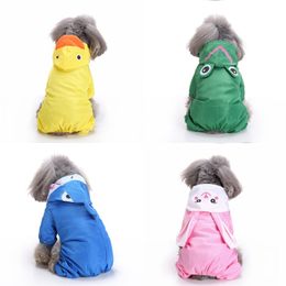 Dog Rain Coats Waterproof Clothes Jacket Dog Jumpsuit Cute Pets Raincoat for Small Large Raincoat Clothing Puppy Coat 106 V2