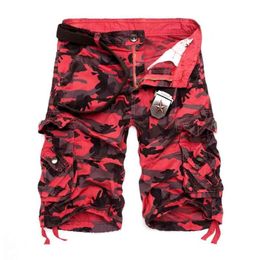 US Size Camouflage Loose Cargo Shorts Men Cool Summer Military Camo Short Pants Homme Cargo Shorts 210720