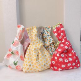 Wholesale Japan style Canvas Shopping Bag Wind sleeve knot hand bags cellphone pouch