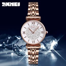 Wristwatches SKMEI Trendy Brand Simple Temperament Women's Watch Starry Wishing Sparkling Diamond Waterproof Ladies 1533