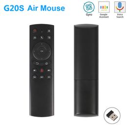 G20S 2.4G Wireless Air Rato Giroscópio Controle de voz Sensing Universal Mini Teclado Controle Remoto para PC Caixa de TV Android