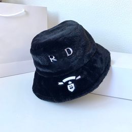 Womens Mink Hair Fisherman Cap Bucket Hat Simple Designer Hats Luxury Men Caps Brand Fashion Classic Chapeau Habbly