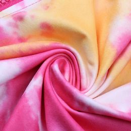 -Damen Herbst Entspannte Krawatte Dye Print Mit Kapuze Frauen Kleid Streetwear Hoodies Sweatshirts Langarm Kleider