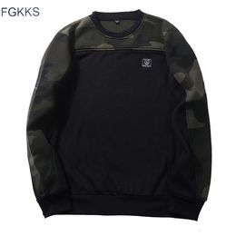 FGKKS Men Hoodie Hip Hop Street Wear Sweatshirts Skateboard Unisex Pullover Male Camouflage Hoodies EU Size 201103