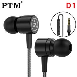 Wire Anti-winding Earphones MP3 mp4 Noise Isolating Stereo In Ear Earbud with microphone Headset for Mobile phone