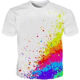 camisetas manchadas de colores