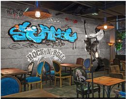 Custom photo wallpaper for walls 3d murals wallpapers Modern bar rock and roll retro tooling background wall papers for living room decor