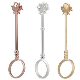 2021 Ring Rose Flower Retro Cigarette Holder Ladies Men's Clip Party Jewellery Lover Gift