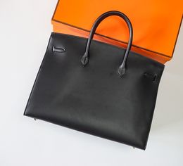 man designers purse 40cm totes fully handmade wax line stitching men luxury purse genuine leather brand bag wholesale price