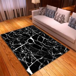 Modern 3D Marble Living Room Carpet Kids Room Large Carpet Home Non-slip Children Rug Bedroom Decoration Floor Bedside Mats 210317