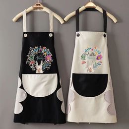 cartoon waterproof kitchen apron cooking aprons custom logo hand wiping oil stain water proof