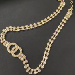 Design Halskette DamenGold eingelegter Diamant Damen personalisierte Eisenkrautkette Kristall ausgehöhltKleiner Duft Mode