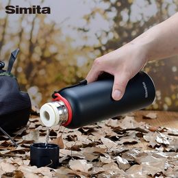 Simita Thermos Stainless Steel Vacuum Army Style Indoor Activities Cup With Lanyard,Convenient for Camping
