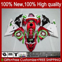 Motorcycle Body For KAWASAKI NINJA ZX 1000 CC 10 R ZX1000 ZX10R 04 05 Bodywork 9No.88 ZX1000C ZX-10R 04-05 ZX1000CC ZX 10R 1000CC 2004 2005 OEM Fairing kit red stars glossy