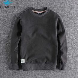 Vintage Men Fleece Casual Long Sleeve Sweater Male Japan Style High Quality Patchwork Deer Horn Embroidery Pullover Knitwear Top 210929