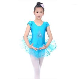 Summer Short Sleeved Girls Ballet Dress For Children Ballerina Tutu Kids Costumes Dance Leotard Dancewear1