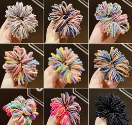 2021 New 100pcs/lot Hair Accessories Girl Candy Colour Elastic Rubber Band Hair band Child Baby Headband Hair Accessories FAST SHIP