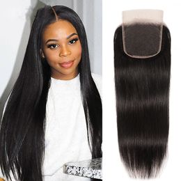 5X5 Lace Closure HD Straight Brazilian Human Hair With Pre Plucked Baby Hair