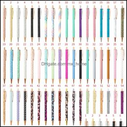 Ballpoint Pens Writing Supplies Office & School Business Industrial Leopard Press Pen Diy Metal Ball Student 54 Colours Drop Delivery 2021 El