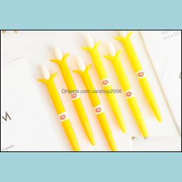 Gel Pens Writing Supplies Office & School Business Industrial Korea Cute Banana Soft Silical Pen Cartoon Stationery Prize Kawaii Student Bla