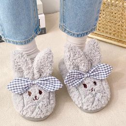 Slippers Women Winter Warm 2021 Animal Plush Shoes Man Lady Home Coral Floor Indoor Non-slip Fluffy