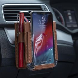 Storage Bags Car Air Outlet Pocket Multi-Use Cellphone Hanging Bag Vehicle Organiser Interior Accessories