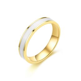 4MM Tatinum Steel Lovers Ring Stainless-Steel Oil Drop Couple Rings for Men Women Fashion Jewelry Nice Gift Wholesale Price