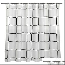 Shower Curtains Bathroom Aessories Bath Home & Garden 0.8M*1.8-1.8*2M Peva Waterproof Curtain Liner Translucent Luxury With 12 High Quality