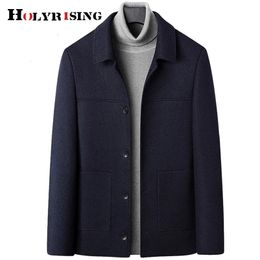 men Woollen jackets autumn winter solid overcoats wool soft trench coat man fitness simple topcoats 19649 211122