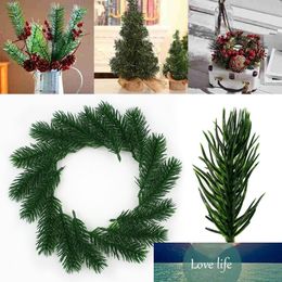 10pcs Green Simulation Pine Needles Christmas Artificial Plastic Pine Needles DIY Christmas Ornaments Pine Branches Home Decor