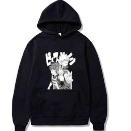 My Hero Academia Hoodie Fashion Pullovers Tops With Pockets Long Sleeve Winter Male And Female Y211118