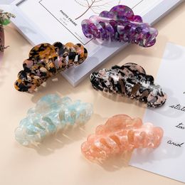 Fashion Version of Small Fresh Marble Ponytail Hair Card Acrylic Plate Hair Clip Headdress Women Hair Accessories Wholesale
