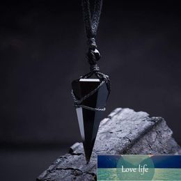 Black Obsidian Pyramid Pendant with Chain Men's Jewellery Women's Jewellery Jade Pendant Factory price expert design Quality Latest Style Original Status